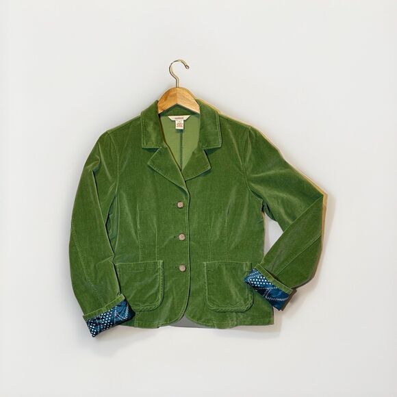Sundance Jackets & Blazers - Sundance Blazer Women's 8 Jacket Green Velvet Velveteen Short 3 Front Button